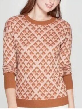 A New Day Brown Patterned Sweater (M)